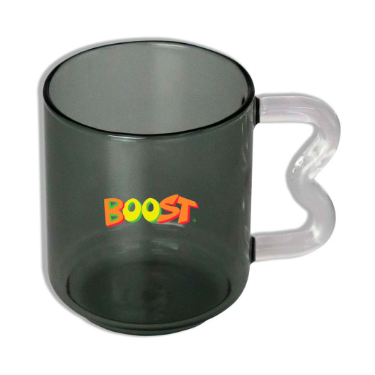 Vera Glass Mugs Grey Branded